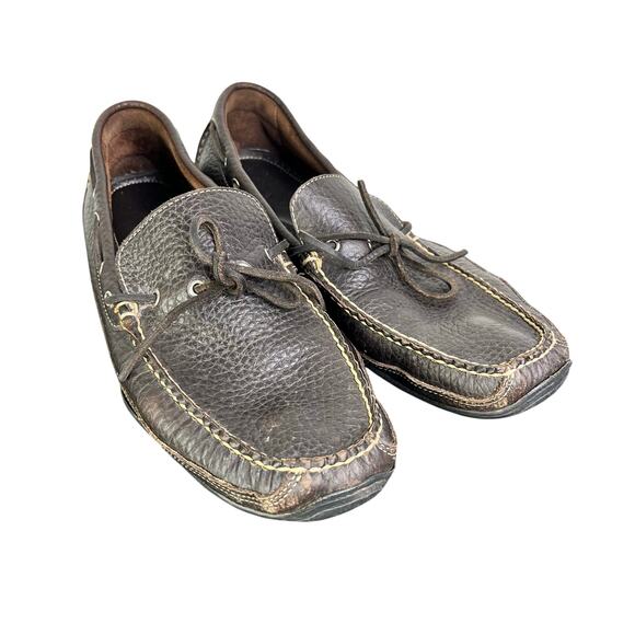LL‎ Bean Moccasins Boat Deck Shoes Mens 14ee Dark Brown Classic Leather Loafers main image 6